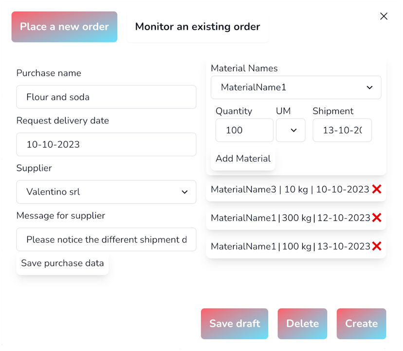 new purchase orders desktop version
